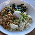 お塩と砂糖's cooksnap of when they made NTKG 崩し納豆豆腐丼！卵かけご飯！.