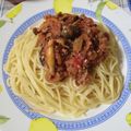 violets's cooksnap of when they made 簡単美味しい！ミートソースパスタ.