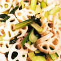 ぶっちー☆☆'s cooksnap of when they made 蓮根と小松菜の炒め物.