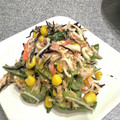 ゆずtoはるちゃん's cooksnap of when they made ♡塩揉みきゅうりの病みつき和風サラダ♡.