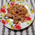 ﾁｲﾁｬﾝﾏﾏ's cooksnap of when they made ごぼうとエリンギの豚ロースポン酢炒め♫.