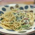 Sachi☆cafe's cooksnap of when they made 15分ランチ☆ほうれん草のクリームパスタ.