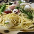 マルスまま's cooksnap of when they made 菜の花と小海老のペペロンチーノ♪.