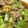 菜つ実☆ミ's cooksnap of when they made ターサイと卵と豚肉の中華炒め.
