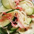 チョコ♪ミント's cooksnap of when they made きゅうりとカニカマのぽん酢マヨ.