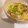 hinamama❁'s cooksnap of when they made ねぎ塩だれで☆豚バラキャベツ丼。.