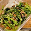 1035's cooksnap of when they made 春菊とベーコンのにんにく炒め.