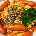 kisberry's cooksnap of when they made 簡単＊ウィンナーと玉ねぎの卵炒め.