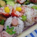 キャシーキャサリン's cooksnap of when they made ☆ゆかりおにぎり with ソーセージ☆.