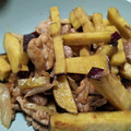料理スキになってきた's cooksnap of when they made さつまいもと豚肉のオイスターいため.