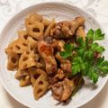 ちゃまたまご's cooksnap of when they made 鶏手羽元とれんこんの煮物.