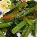 ラクラクダ's cooksnap of when they made きのこと青菜の塩炒め.