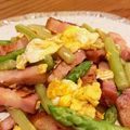 moataro's cooksnap of when they made アスパラベーコンの卵炒め.