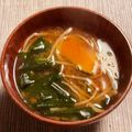 トモ２'s cooksnap of when they made 具材楽しむお味噌汁☆南瓜/もやし/わかめ.
