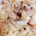 バキ子's cooksnap of when they made シーフードミックスのスープパスタ.