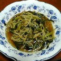 お蘭's cooksnap of when they made 焼肉のタレで　ニラともやしのナムル.