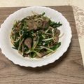 明日の風☆'s cooksnap of when they made 砂肝とニラもやしのさっぱり塩味炒め.