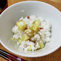 田舎暮らしのなす's cooksnap of when they made * お鍋でほくほく♪ さつまいもご飯♡.