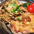 dimbula121's cooksnap of when they made きのこのバター醤油ハンバーグソース.