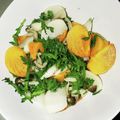 きぬみち's cooksnap of when they made 柿と蕪と春菊の彩りサラダ.