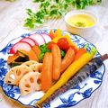 Satoco❋'s cooksnap of when they made 温野菜サラダ♪をHOTチーズマヨソースで.