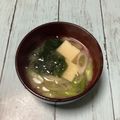 おはなすき's cooksnap of when they made 卵豆腐♡長ねぎとワカメの味噌汁.