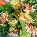 ぽろっとＱちゃん's cooksnap of when they made キュウリとトマトのネギだれサラダ.