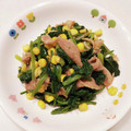 まんまるまうちゃん's cooksnap of when they made 豚肉とほうれん草とコーンのバター醤油炒め.