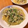 どやこ's cooksnap of when they made 豚バラと水菜の和風スパゲッティ【ほこた】.
