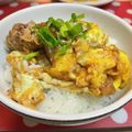みっくママ's cooksnap of when they made 3分クッキング☆半熟卵と鯖缶の丼.