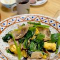 Tamoの台所's cooksnap of when they made ほうれん草と豚バラの卵炒め.