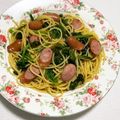 もぐ・ω・くま's cooksnap of when they made 簡単ほうれん草とウインナーのパスタ.