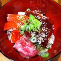 クックS7UNN5☆'s cooksnap of when they made 塩昆布でまぐろの漬け丼.