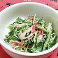 クック40IE82☆'s cooksnap of when they made 水菜とカニカマの胡麻マヨサラダ.