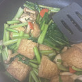 ヘルシーみちこ's cooksnap of when they made 小松菜と厚揚げのにんにくオイスター炒め.