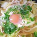 pyonpoco's cooksnap of when they made ゆず胡椒で♡白菜と豚バラの温かうどん.