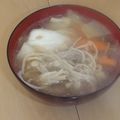 きらり流れ星's cooksnap of when they made 野菜とお餅のお味噌汁.