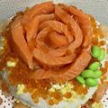 ☆ママ★'s cooksnap of when they made 【父の日に】サーモンとイクラの寿司ケーキ.
