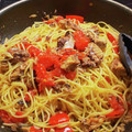 ナカミチ's cooksnap of when they made 簡単！さば缶とトマトのスパゲッティ.