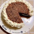 ˚♡'s cooksnap of when they made HMで簡単ふわふわ濃厚♡生チョコケーキ.