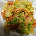ゆうこさんです's cooksnap of when they made ウィンナーとレタスのマヨカレー炒め.
