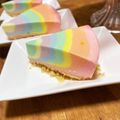 ももももりん's cooksnap of when they made レインボーレアチーズケーキ.