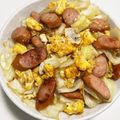 もぐ・ω・くま's cooksnap of when they made キャベツとウインナーと卵のとろり丼.