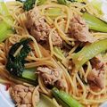 まやしゅうまま's cooksnap of when they made 豚肉と小松菜の和風バター醤油パスタ.