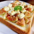 いなばっくす☆'s cooksnap of when they made 無花果とクリームチーズのトースト.