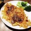 ばたみそーぱん☆'s cooksnap of when they made うどんで♡なんちゃって韓国風豚キムチヂミ.