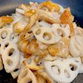 やよい・M's cooksnap of when they made 鶏皮とれんこんのカリカリ炒め.