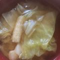 ﾌﾞﾚﾝﾀﾞ's cooksnap of when they made キャベツとお揚げのお味噌汁.