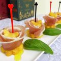 ３匹の大ぶたママ's cooksnap of when they made 柿と生ハムのフラワーピンチョス.