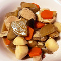 こぐまちゃんの嫁's cooksnap of when they made 揚げと人参と大根と里芋をたいたもの.